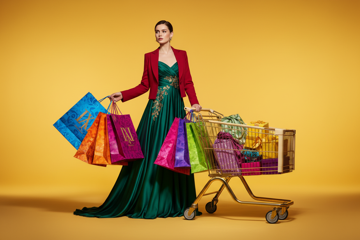 Golden Yellow Luxury Shopping