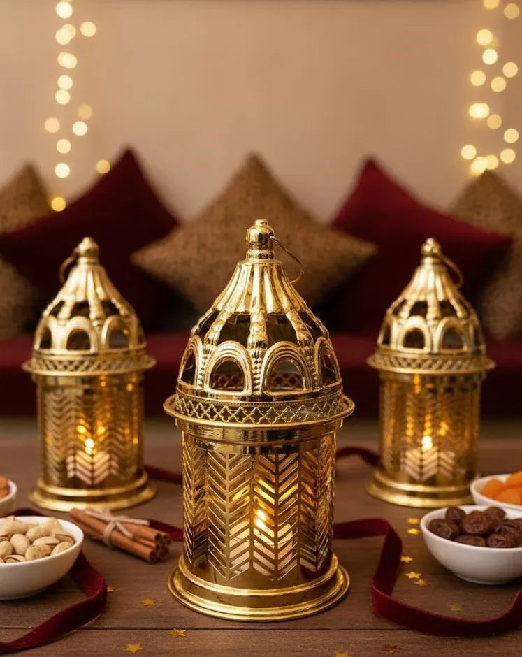 Luxury Golden Hanging Candle Lantern